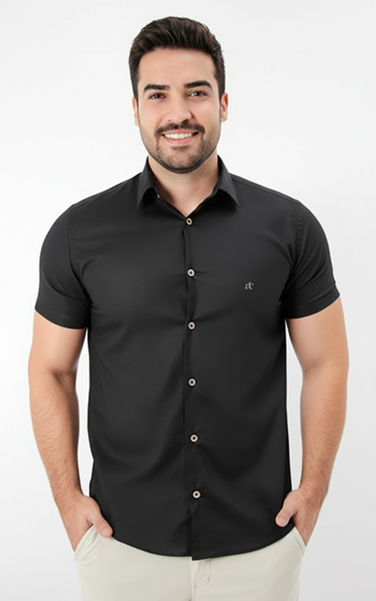 CAMISA MANGA CURTA SLIM FIT BÁSICA