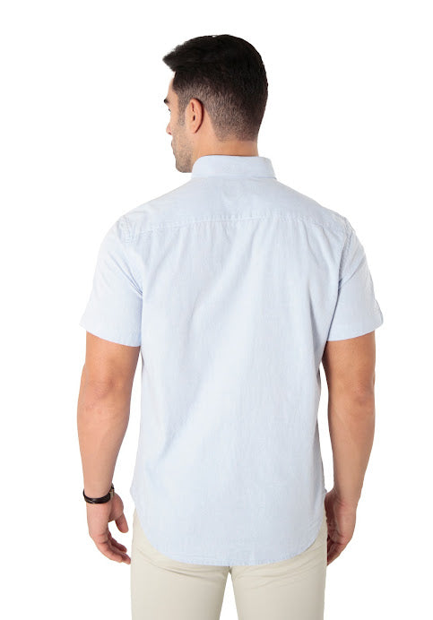 CAMISA MANGA CURTA SLIM FIX OXFORD